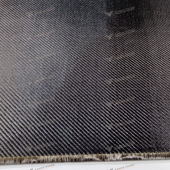 Углеродная ткань твил 3К, 200г/м², прошитая кромка,1000мм (код_7082)