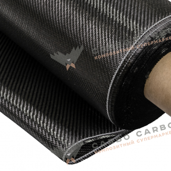 Углеродная ткань твил 2/2-3К, 200г/м², 1000мм *B-GRADE (код_6959)